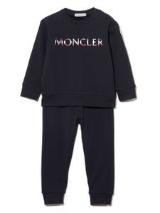 Moncler Enfant survêtement à logo imprimé - Bleu