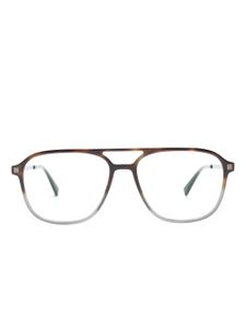 Mykita lunette de vue Gylfi à monture pilote - Marron