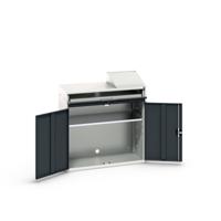 Bott Verso Computerkast | 1050x550x1130mm | 1 Legbord | 1 Schuiflade | 2 Deuren | RAL 7016 - 16928021.19