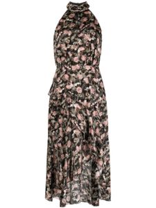 Marchesa Rosa robe sans manches Magnolia à fleurs - Noir