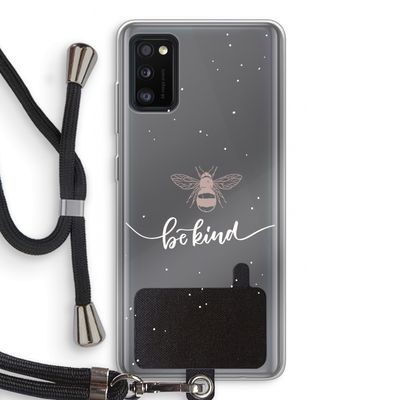 Be(e) kind: Samsung Galaxy A41 Transparant Hoesje met koord