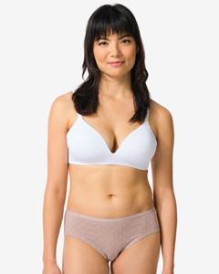HEMA Dames Hipsters Stretch Katoen - 2 Stuks Lichtbruin (lichtbruin)