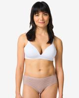 HEMA Dames Hipsters Stretch Katoen - 2 Stuks Lichtbruin (lichtbruin)