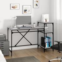 Bureau 135x50x90 bewerkt hout en ijzer grijs sonoma eikenkleur