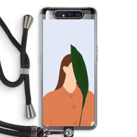 Leaf: Samsung Galaxy A80 Transparant Hoesje met koord