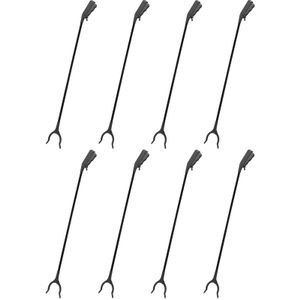 8x Zwarte afvalgrijpers/grijparmen 82 cm