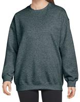 Gildan GSF000 Softstyle® Midweight Fleece Adult Crewneck Sweatshirt - Dark Heather - 4XL - thumbnail