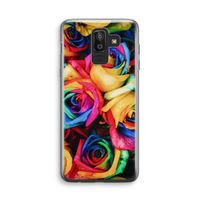 Neon bloemen: Samsung Galaxy J8 (2018) Transparant Hoesje