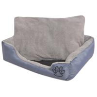 VidaXL Hondenbed met gewatteerd kussen maat xl grijs