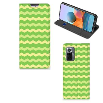 Xiaomi Redmi Note 10 Pro | Hoesje met Magneet | Waves Green