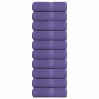 VidaXL Zeepdoekjes 10 st 30x30 cm 360 g/m² 100% katoen paars