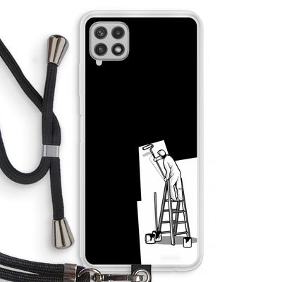 Musketon Painter: Samsung Galaxy A22 4G Transparant Hoesje met koord