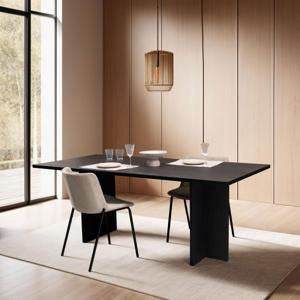 Eettafel Clay 200 x 100cm, kleur zwart eiken