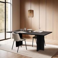 Eettafel Clay 200 x 100cm, kleur zwart eiken