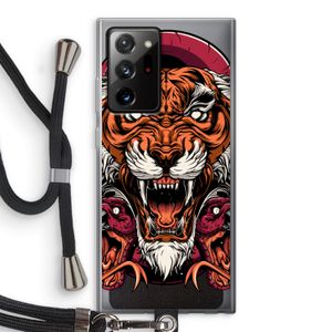 Tiger and Rattlesnakes: Samsung Galaxy Note 20 Ultra / Note 20 Ultra 5G Transparant Hoesje met koord