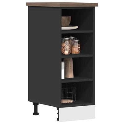 Onderkast 30x44,5x81,5 cm bewerkt hout zwart