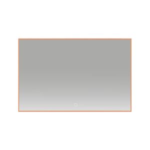Badkamerspiegel Kiki 80x60cm Koper Geintegreerde LED Verlichting Verwarming Anti Condens Touch Lichtschakelaar