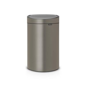 Brabantia Touch Bin afvalemmer 40 liter met kunststof binnenemmer - Platinum