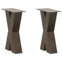 Salontafelpoten 2 st X-vormig 38x(42-43) cm staal naturel