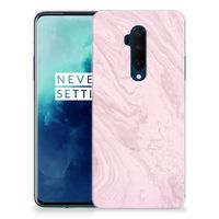 OnePlus 7T Pro TPU Siliconen Hoesje Marble Pink - Origineel Cadeau Vriendin