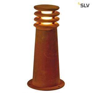 Buitenlamp staand RUSTY 40 cm hoog 430 lumen fitting rond LED lamp excl roest kleurig corten staal