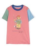 Ralph Lauren Kids t-shirt en coton à design colour block - Rose