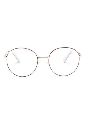 Miu Miu Eyewear lunettes de vue à monture ronde - Rouge