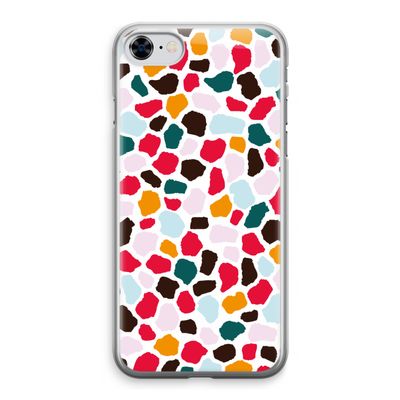 Colored Giraffe: iPhone 8 Transparant Hoesje