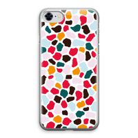 Colored Giraffe: iPhone 8 Transparant Hoesje