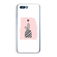 Zwart-wit cactus: Honor 10 Transparant Hoesje