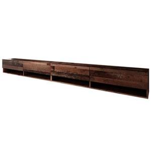 Meubella TV-Meubel Asino - Old wood - 280 cm