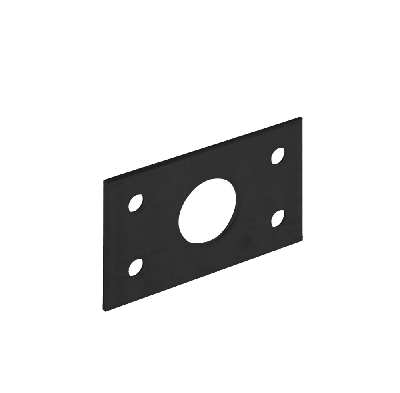 GB plaat voor staartgrendel 40x66x2.0 epoxy zwart etiket | 1 stuk - GB744172