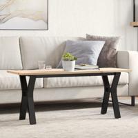 Salontafel Y-frame 110x40x45 cm massief grenenhout en staal