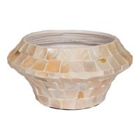 Daven Cream poly shell pot rond laag S