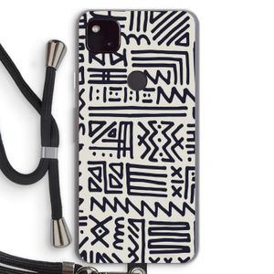 Marrakech print: Pixel 4a 5G Transparant Hoesje met koord