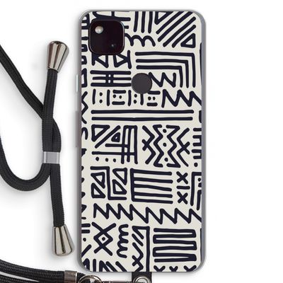 Marrakech print: Pixel 4a 5G Transparant Hoesje met koord