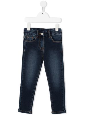 Chiara Ferragni Kids jean à coupe droite - Bleu