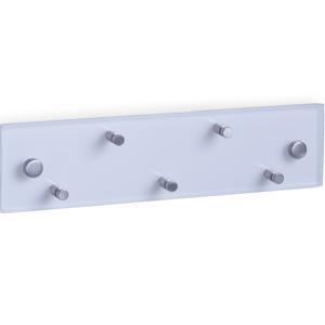 Zeller sleutelrek transparant glas voor 5 sleutels - 30 cm - Sleutels ophangen