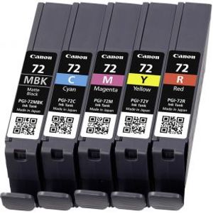 Canon PGI-72 MBK/C/M/Y/R inktcartridge 5 stuk(s) Origineel Normaal rendement Cyaan, Magenta, Mat Zwart, Rood, Geel