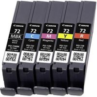 Canon PGI-72 MBK/C/M/Y/R inktcartridge 5 stuk(s) Origineel Normaal rendement Cyaan, Magenta, Mat Zwart, Rood, Geel - thumbnail