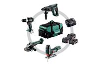 Metabo Combo set 4.3 | Accu-machines set | 18V | SB 18 LT BL | W 18 L 9-125 QUICK | KH 18 LTX 24 | STA 18 LTX 100 | in gereedschapstas 685214000