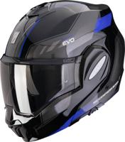 SCORPION EXO-Tech Evo Socius, Systeemhelm, Zwart-Blauw