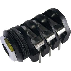 Cliff CL1334A Jackplug 6.35 mm Bus, inbouw horizontaal Aantal polen: 3 Stereo Zwart 1 stuk(s)