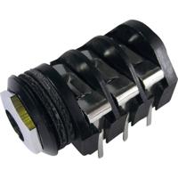 Cliff CL1334A Jackplug 6.35 mm Bus, inbouw horizontaal Aantal polen: 3 Stereo Zwart 1 stuk(s)