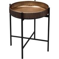 Bijzettafel - Trion Caly - Rond - 42cm - Goud/Zwart - Metaal