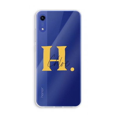 Amber Script: Honor Play 8A Transparant Hoesje Amber Script: Honor Play 8A Transparant Hoesje