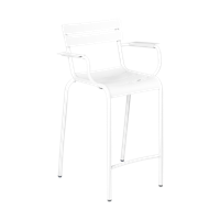 Fermob Luxembourg barkruk met arm H70 Cotton White