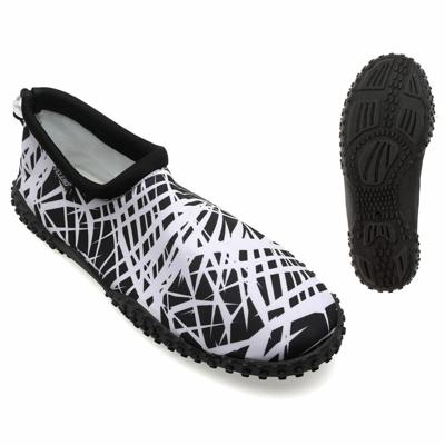 Slippers Lines Wit/Zwart - Maat: 45