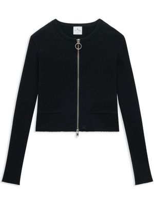 Courrèges cardigan Heritage à design nervuré - Noir
