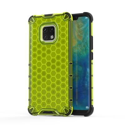 Schokbestendige honingraat PC + TPU Case voor Huawei mate 20 Pro (groen)